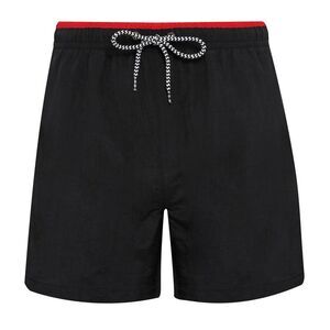 Asquith & Fox Mens Swim Shorts / Black/Red